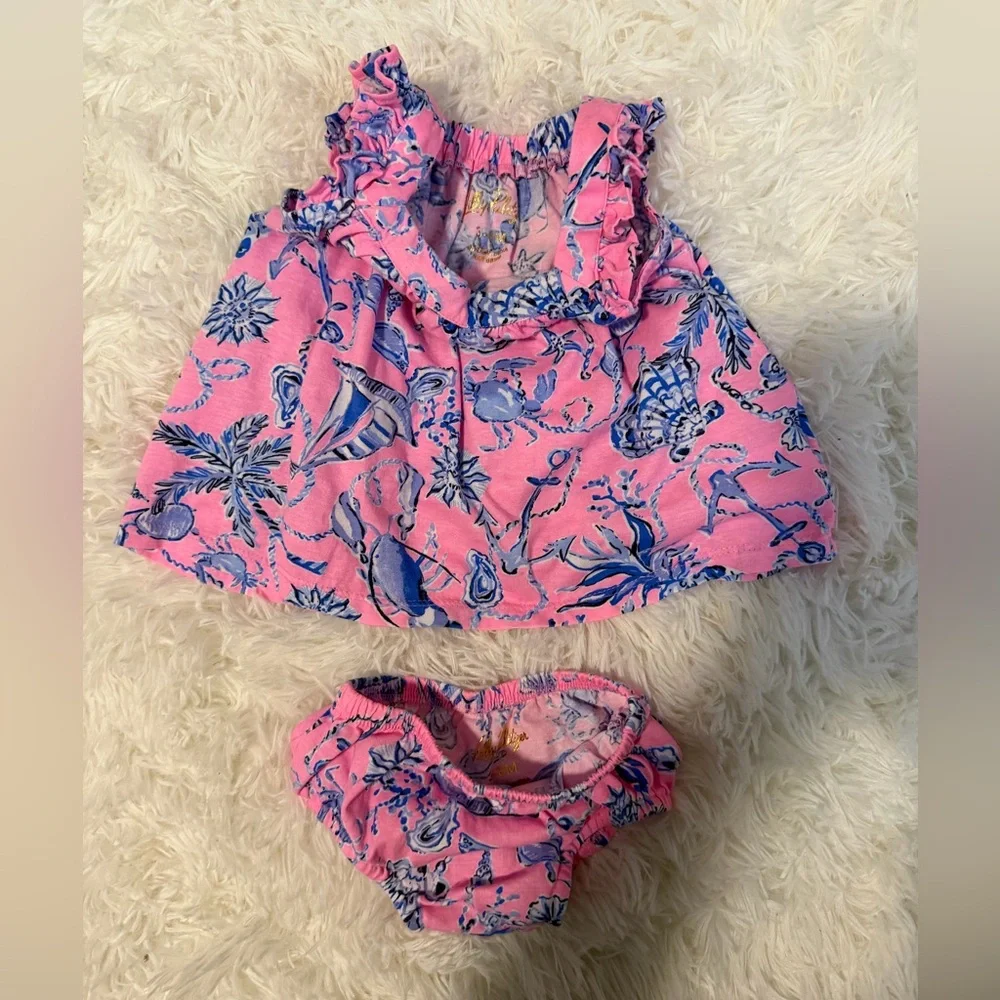 Lilly Pulitzer Pink and Blue Kids Dress